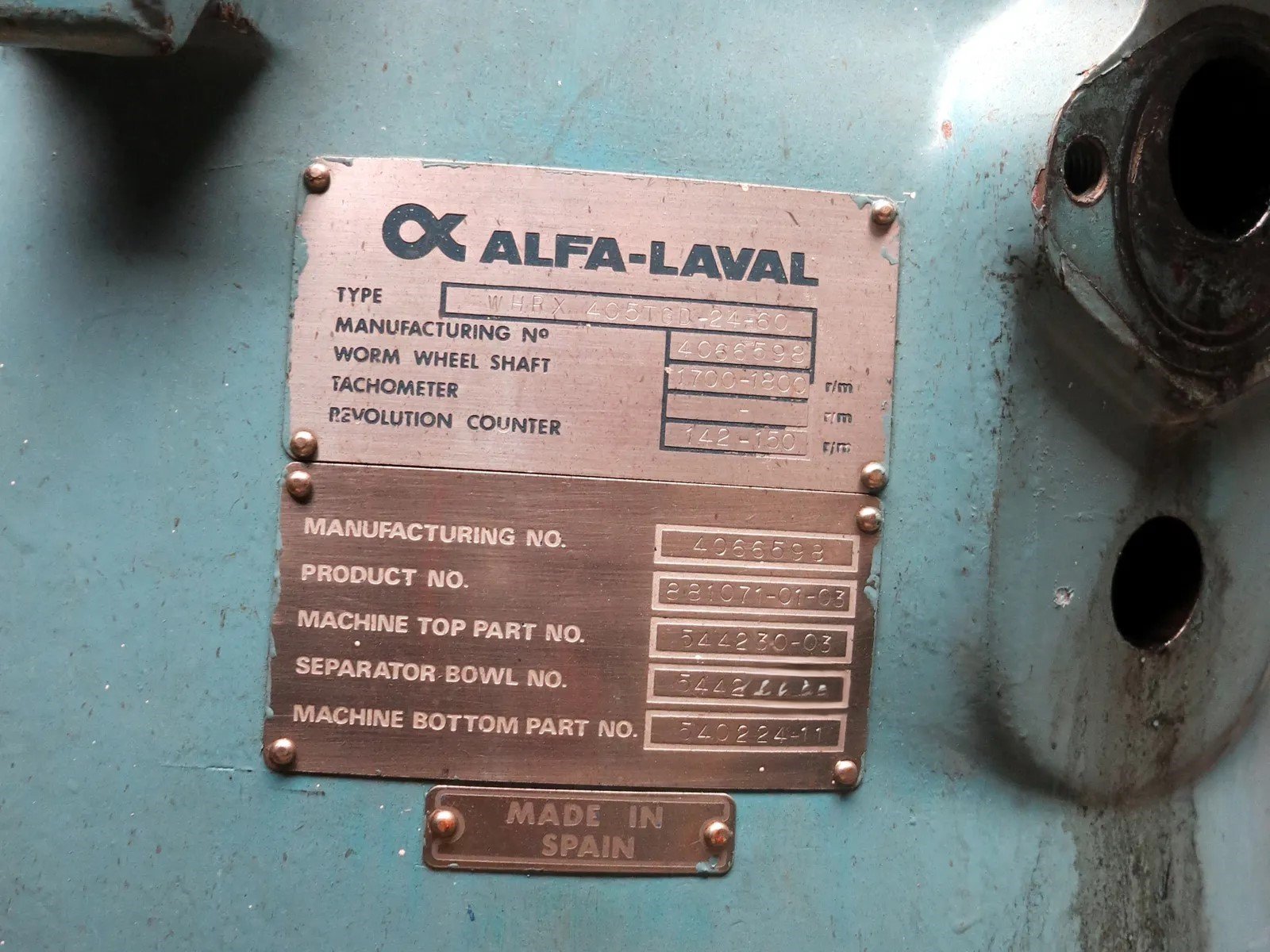 Alfa Laval WHPX 405 TGD-24-60